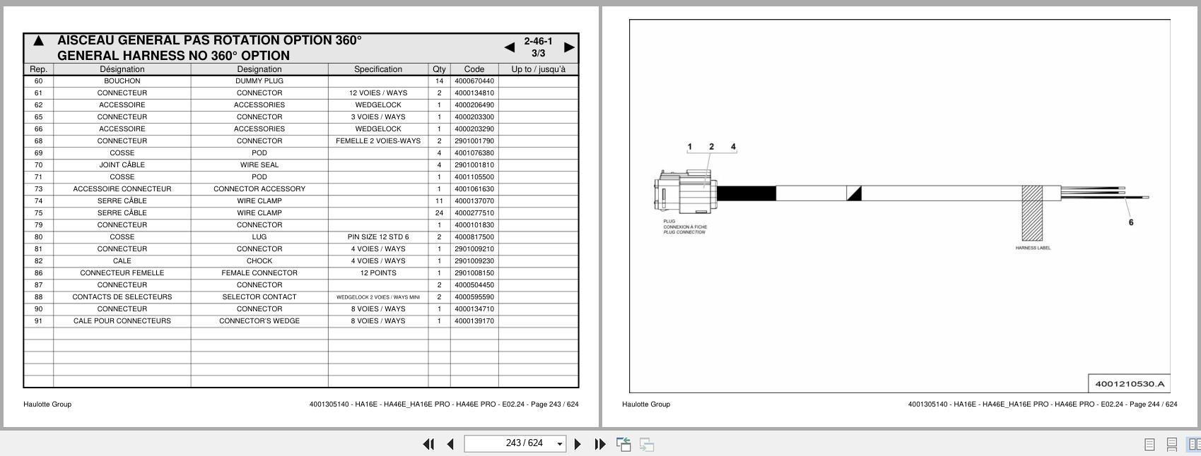 Haulotte Articulating Boom HA16 E to HA46 E PRO Spare Parts Catalog 4001305140 10.2023 EN FR (2)