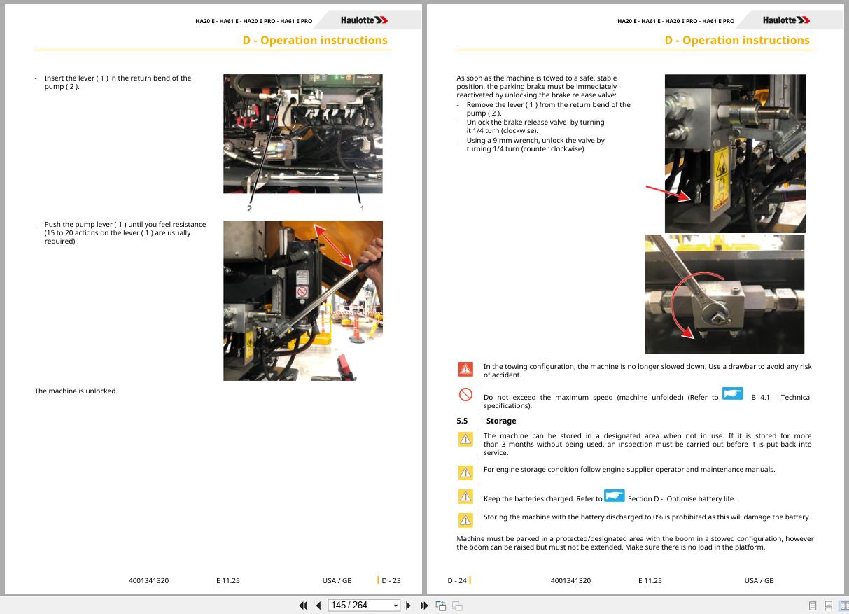 Haulotte Articulating Boom HA20 E to HA61 E PRO Operators Manual 4001341320 11.2025 EN (2)