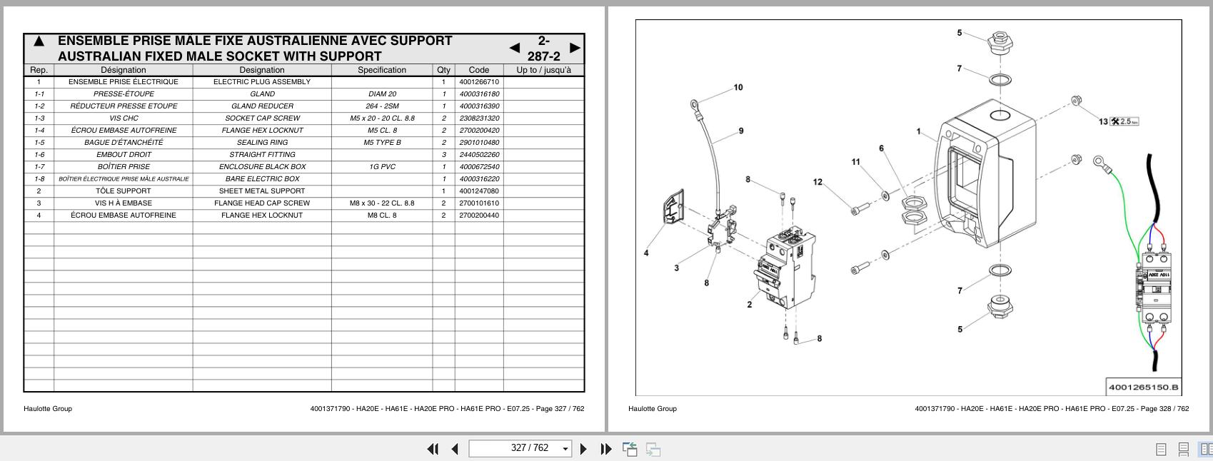 Haulotte Articulating Boom HA20E to HA61E PRO Spare Parts Catalog 4001371790 07.2025 EN FR (2)