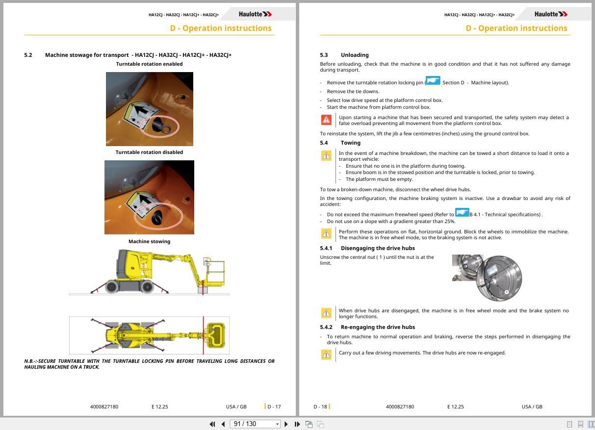 Haulotte Articulating Boom Lift HA12CJ to HA32CJ+ Operators Manual 4000827180 12.2025 EN (2)