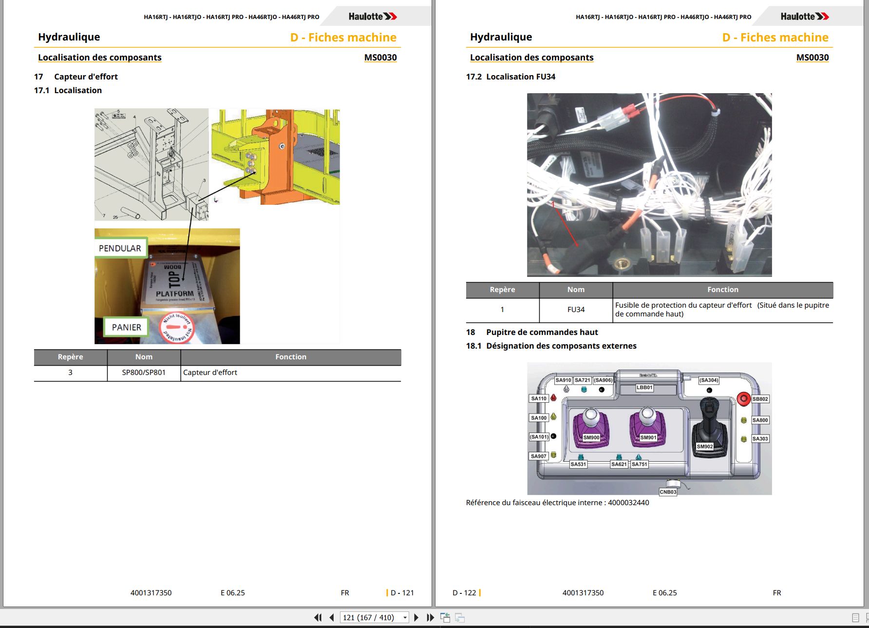 Haulotte Articulating Boom Lift HA16RTJ to HA16RTJPRO Maintenance Manual 4001317350 06.2025 FR (2)