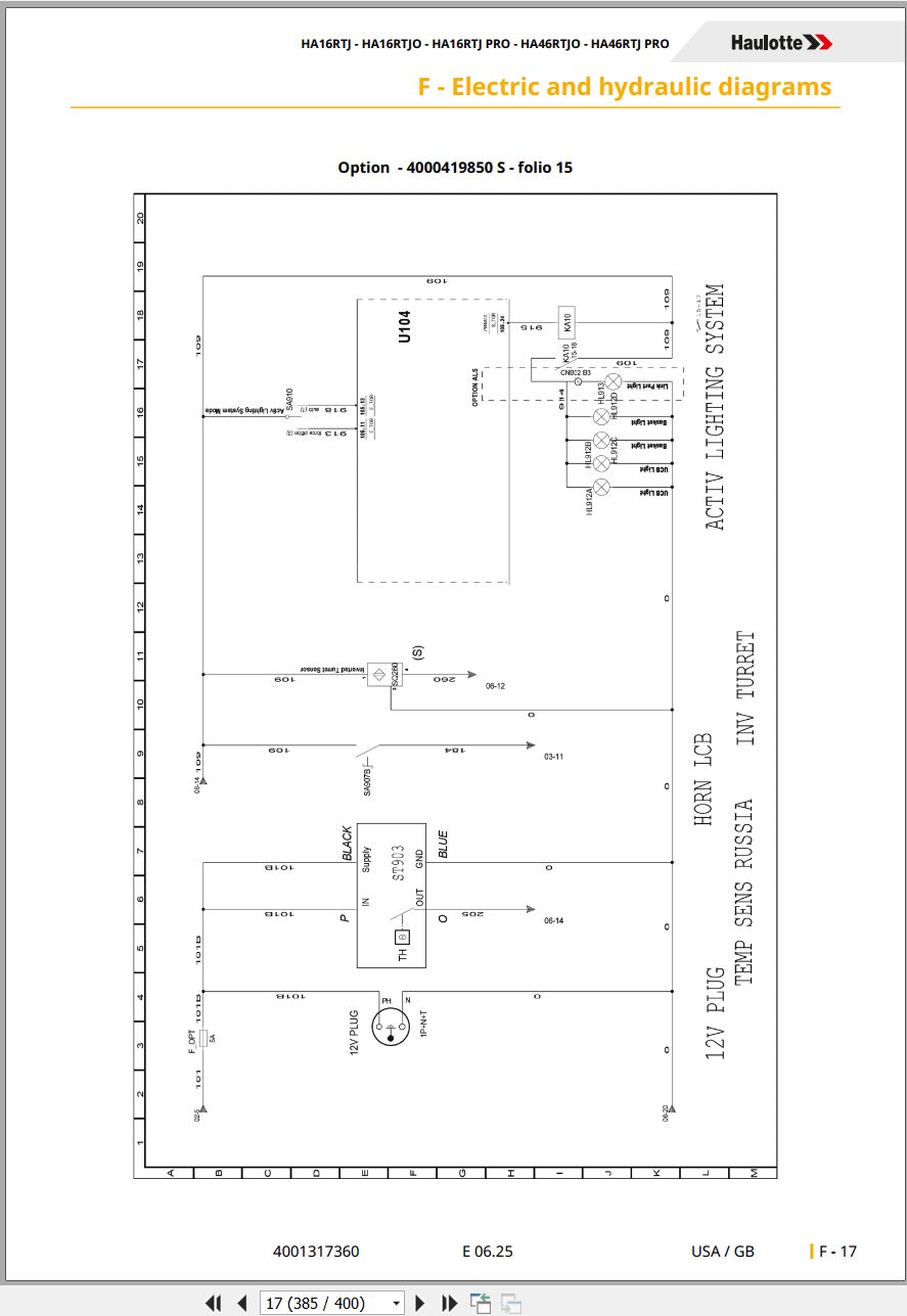 Haulotte Articulating Boom Lift HA16RTJ to HA16RTJPRO Service Repair Manual 4001317360 06.2025 EN (3)