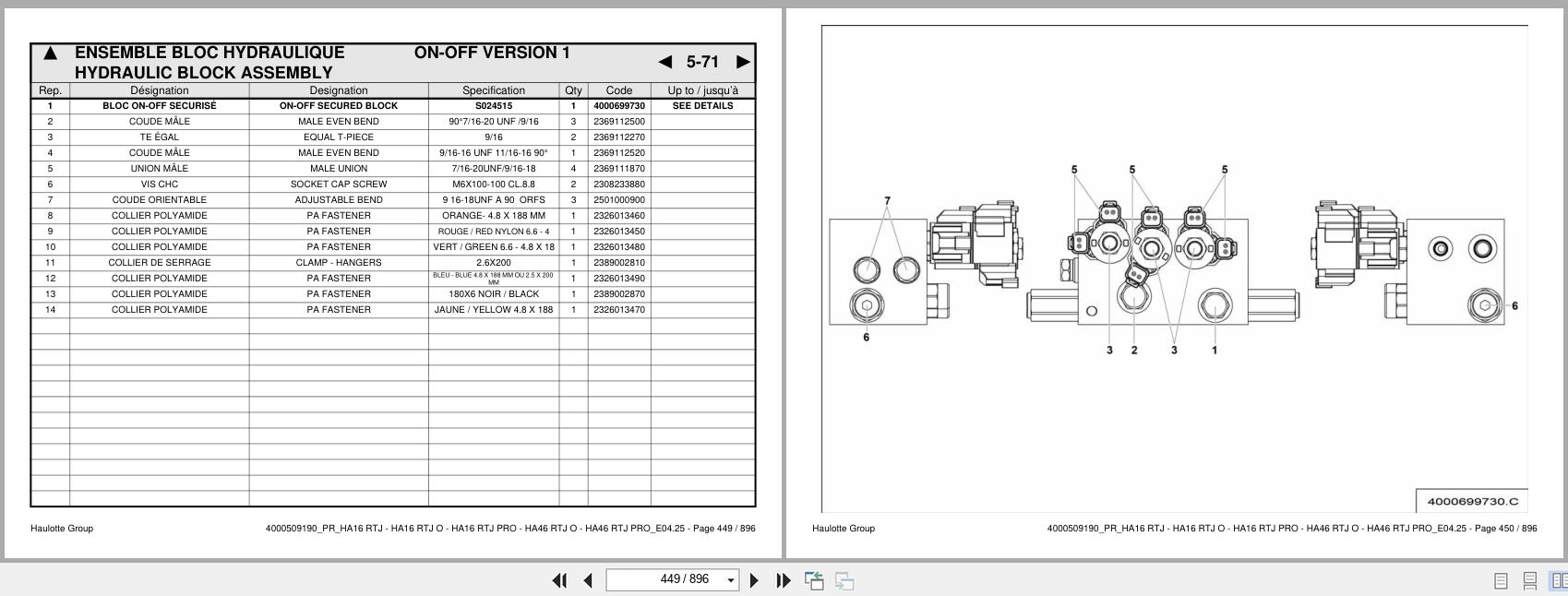 Haulotte Articulating Boom Lift HA16RTJ to HA46RTJ PRO Spare Parts Catalog 4000509190 04.2025 EN FR (2)