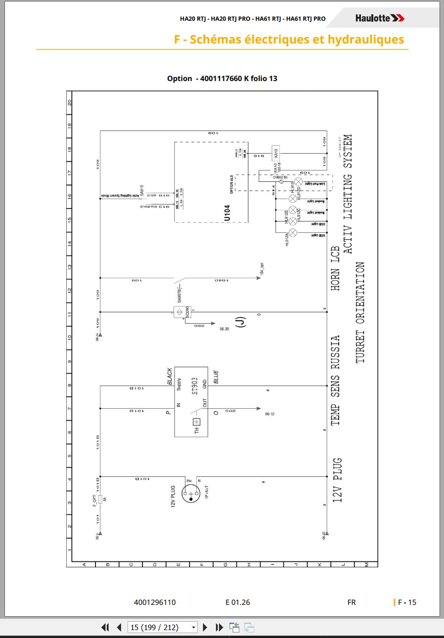 Haulotte Articulating Boom Lift HA20 RTJ to HA61 RTJ PRO Maintenance Manual 4001296110 01.2026 FR (3)