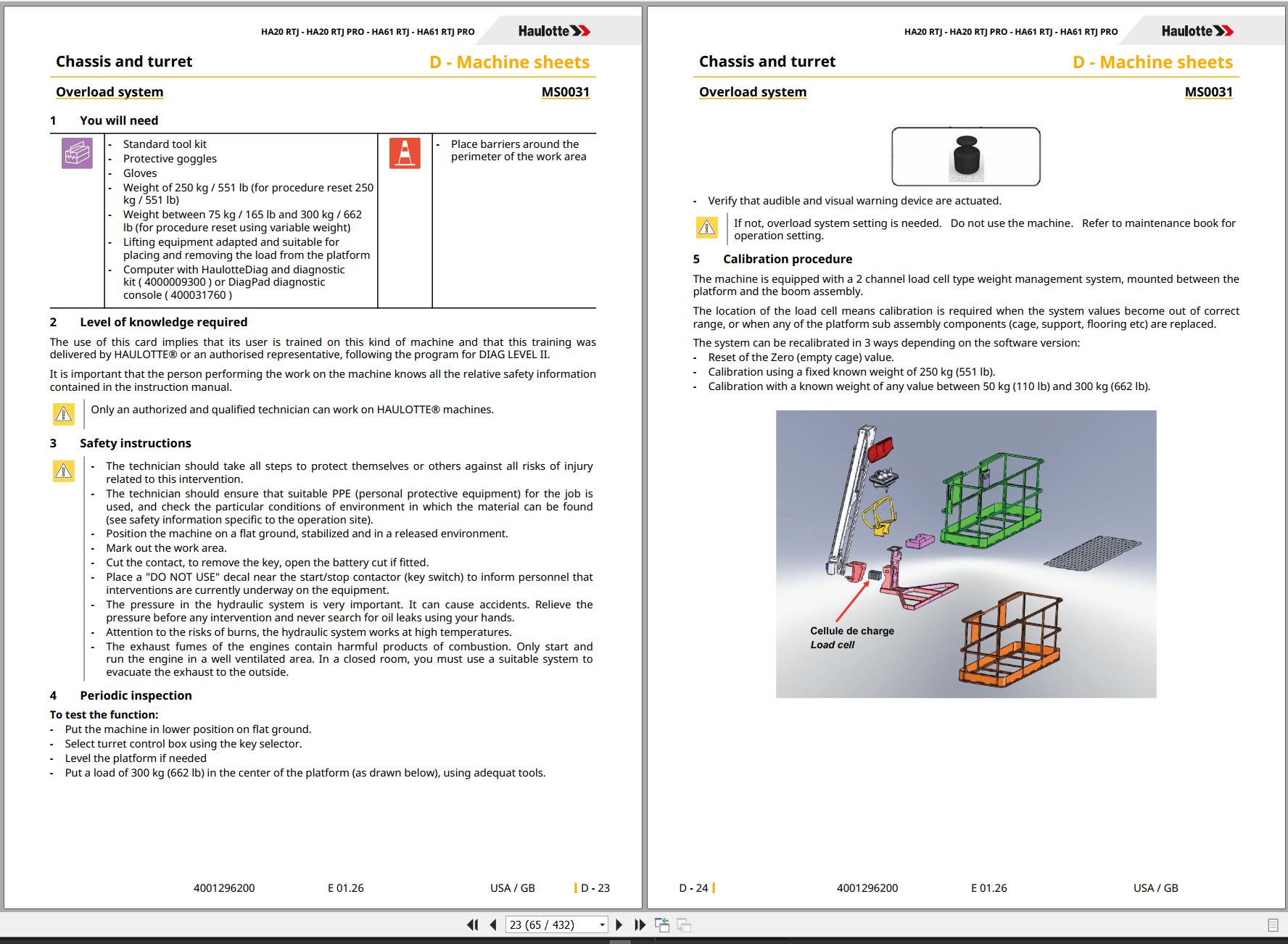 Haulotte Articulating Boom Lift HA20 RTJ to HA61 RTJ PRO Operators Manual 4001317620 02.2026 EN (2)