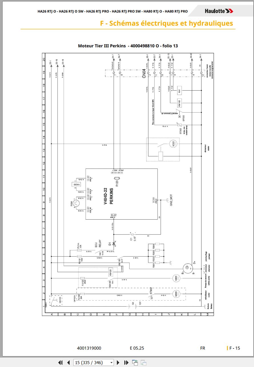 Haulotte Articulating Boom Lift HA26 RTJ O to HA80 RTJ PRO Maintenance Manual 4001319000 05.2025 FR (3)