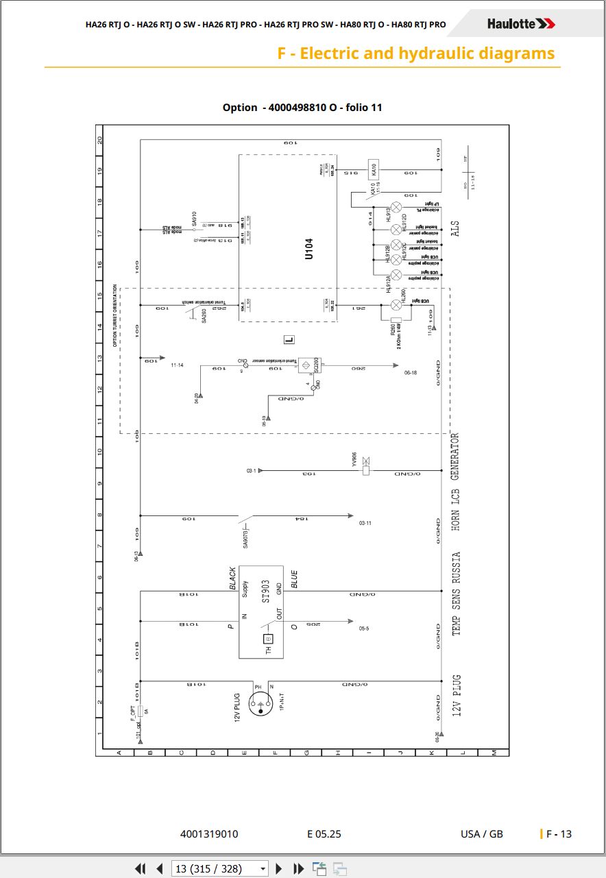 Haulotte Articulating Boom Lift HA26 RTJ O to HA80 RTJ PRO Service Repair Manual 4001319010 05.2025 EN (3)