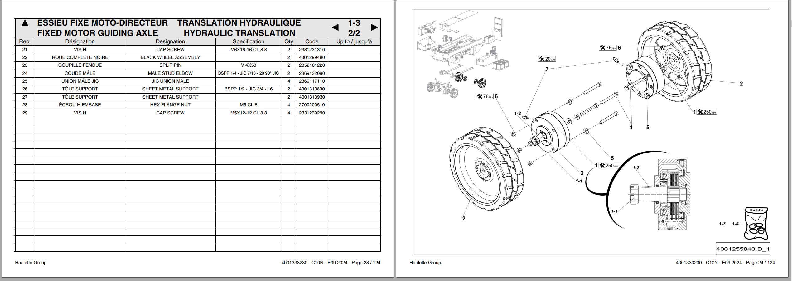Haulotte Scissor Lift C 10N Spare Parts Catalog 4001333230 07.2024 EN FR (2)