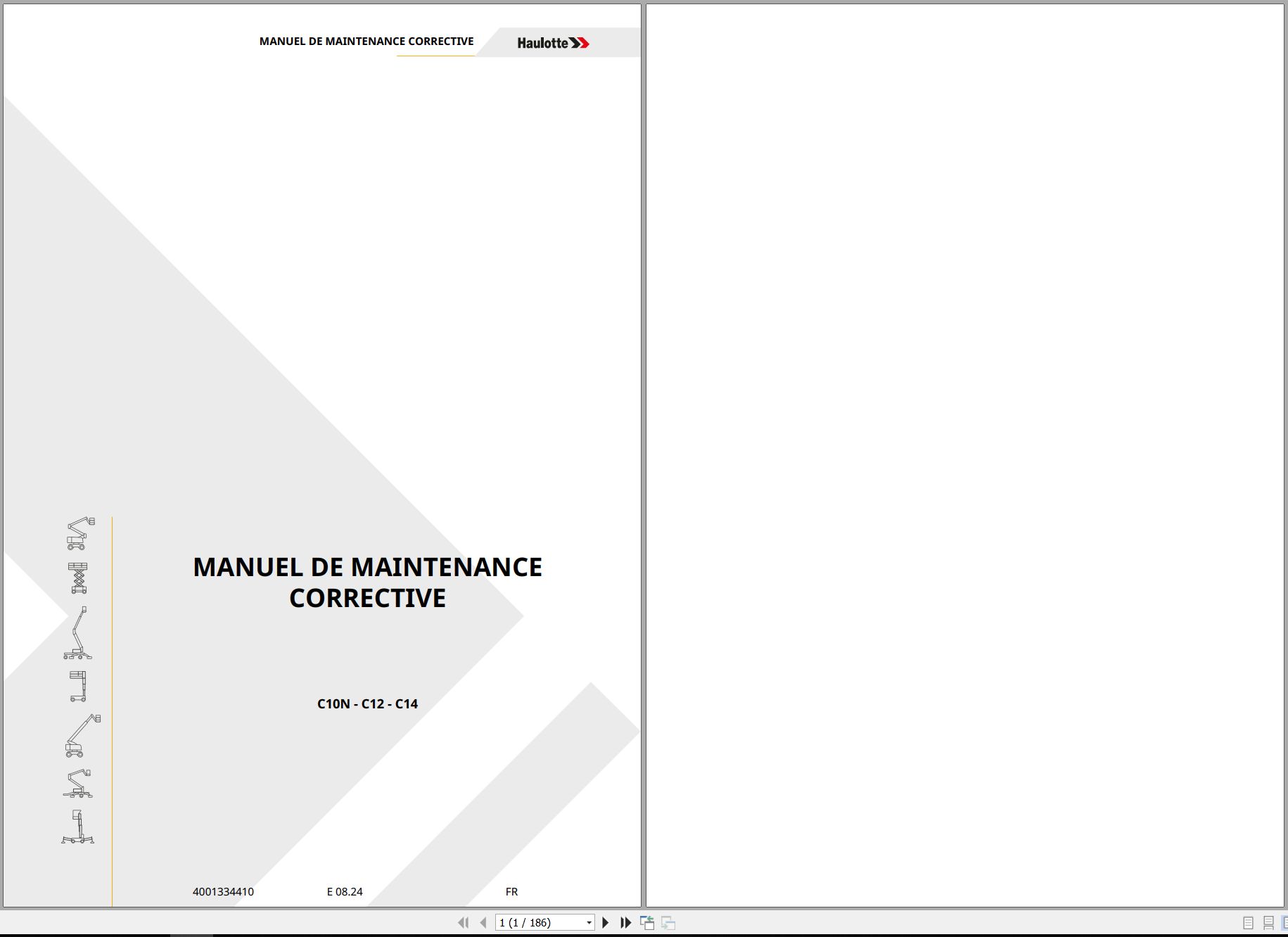 Haulotte Scissor Lift C10N C12 C14 Maintenance Manual 4001334410 07.2024 FR (1)
