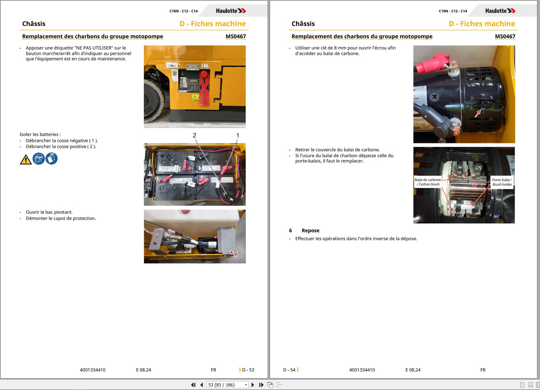 Haulotte Scissor Lift C10N C12 C14 Maintenance Manual 4001334410 07.2024 FR (2)