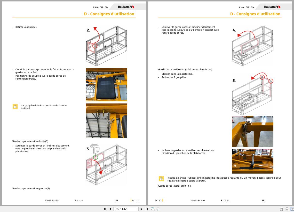 Haulotte Scissor Lift C10N C12 C14 User Manual 4001334340 03.2025 FR (2)