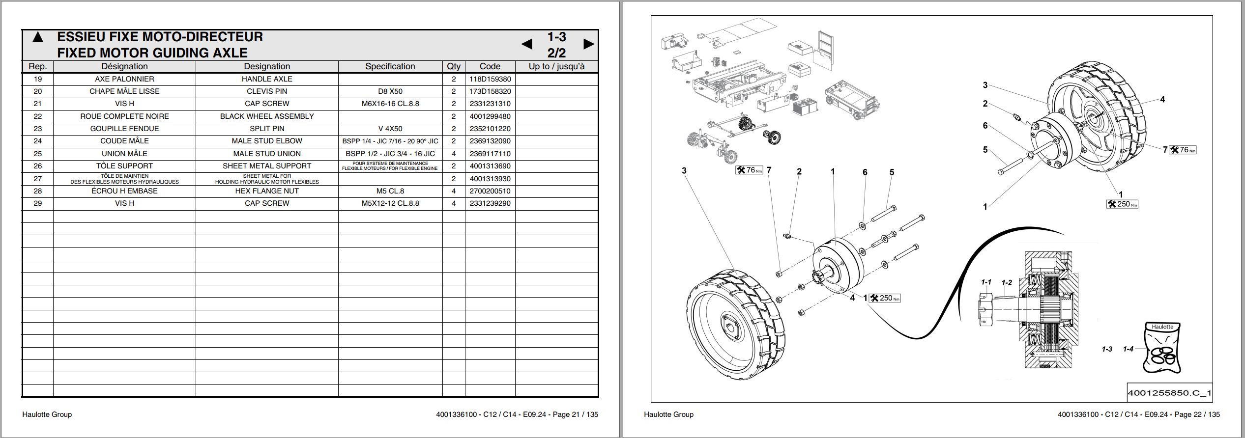 Haulotte Scissor Lift C12 C14 Spare Parts Catalog 4001336100 07.2024 EN FR (2)