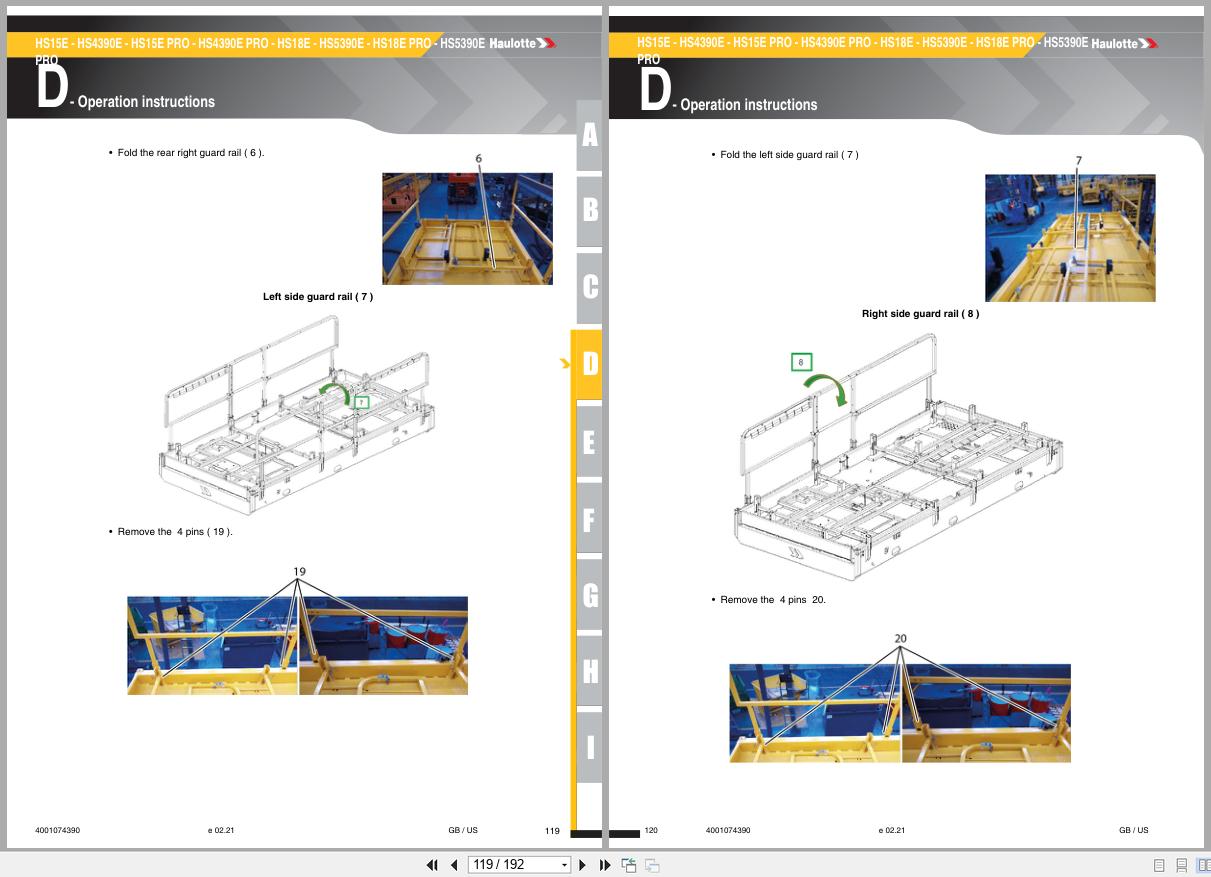 Haulotte Scissor Lift HS15E to HS5390E PRO Operators Manual 4001074390 02.2025 EN (2)