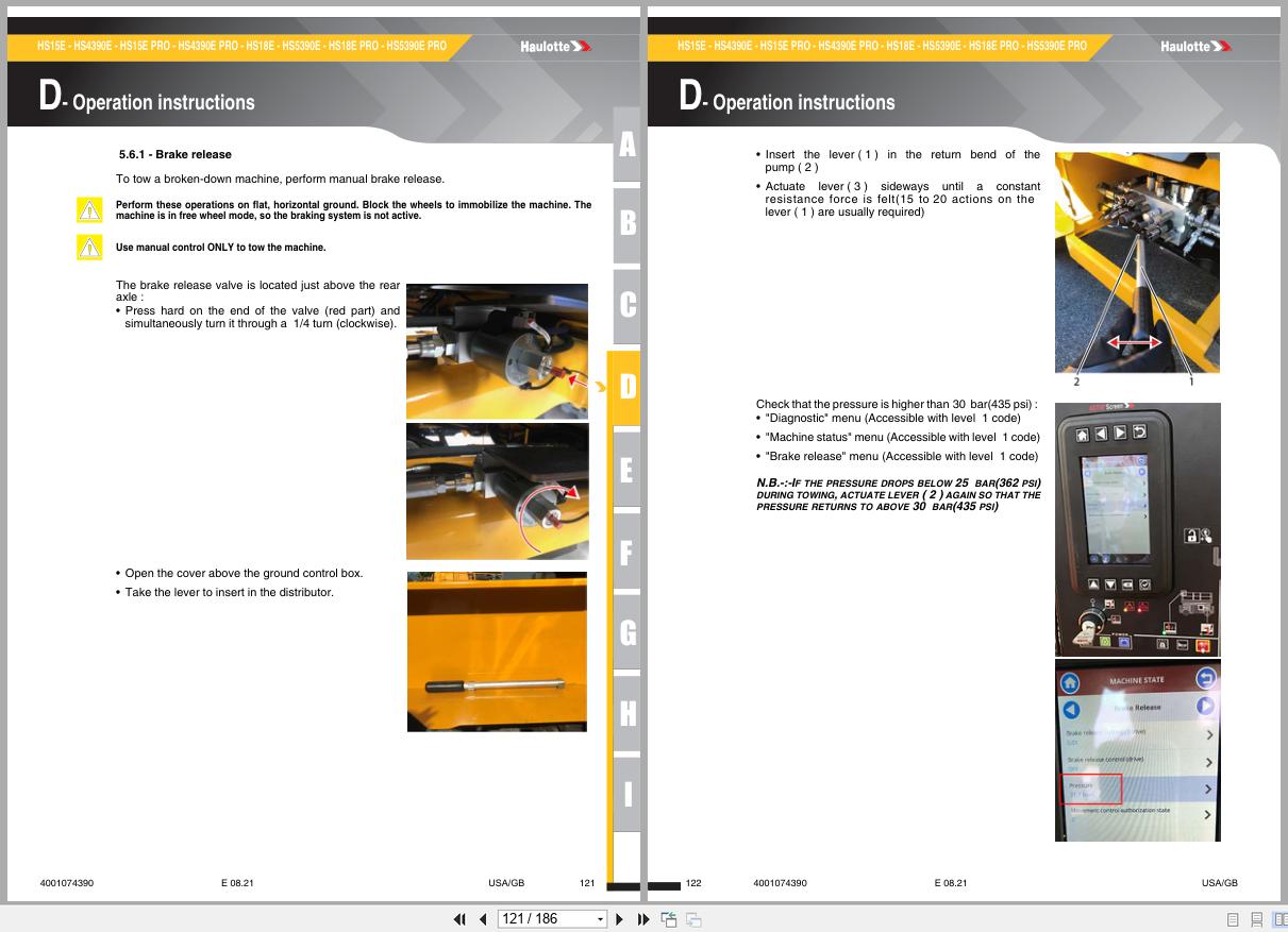 Haulotte Scissor Lift HS15E to HS5390E PRO Operators Manual 4001074390 08.2021 EN (2)