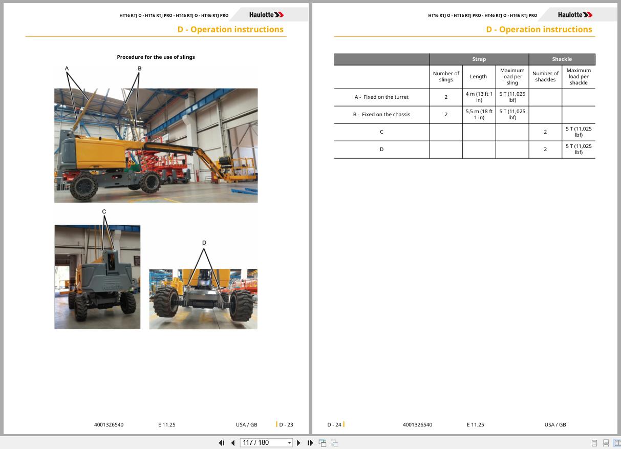 Haulotte Telescopic Booms HT16 RTJ O to HT46 RTJ PRO Operators Manual 4001326540 11.2025 EN (2)
