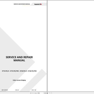 Haulotte Telescopic Booms HT16 RTJ O to HT46 RTJ PRO Service Repair Manual 4001344420 06.2025 EN (1)