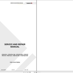 Haulotte Telescopic Booms HT28 RTJ O to HT28 RTJ SHD Service Repair Manual 4001338240 06.2025 EN (1)