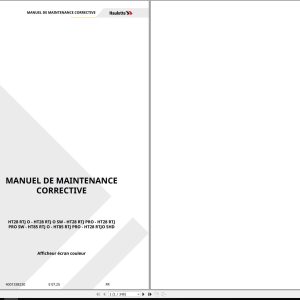 Haulotte Telescopic Booms HT28 RTJ O to HT28 RTJO SHD Maintenance Manual 4001338230 06.2025 FR (1)