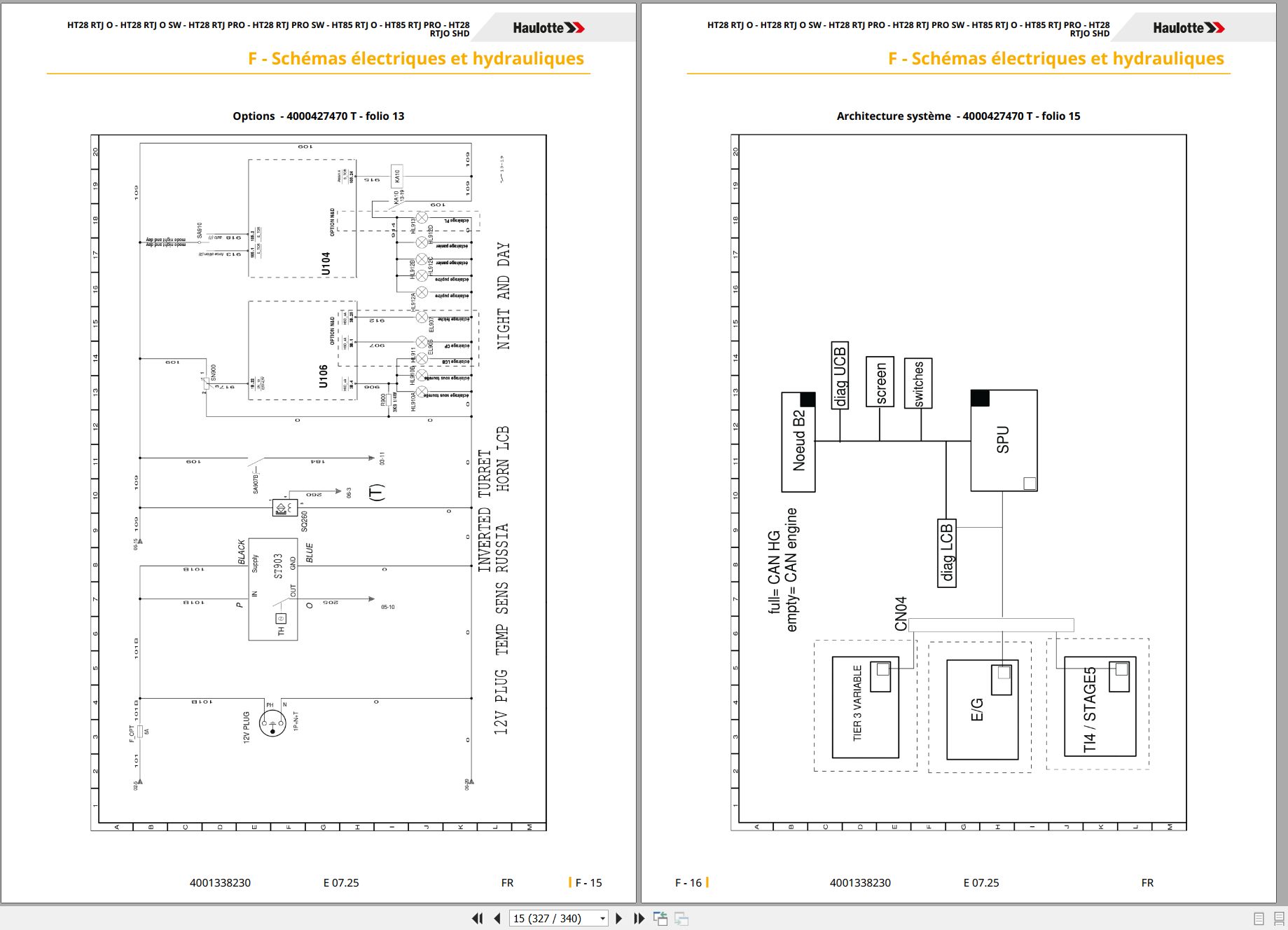 Haulotte Telescopic Booms HT28 RTJ O to HT28 RTJO SHD Maintenance Manual 4001338230 06.2025 FR (3)