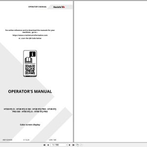 Haulotte Telescopic Booms HT28 RTJ O to HT85 RTJ PRO Operators Manual 4001324430 12.2025 EN (1)