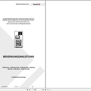 Haulotte Telescopic Booms HT28RTJ O to HT85RTJ PRO Operators Manual 4001324460 02.2025 DE (1)