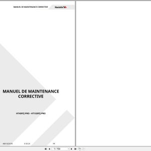 Haulotte Telescopic Booms HT43 RTJ PRO HT132 RTJ PRO Maintenance Manual 4001322570 03.2025 FR (1)