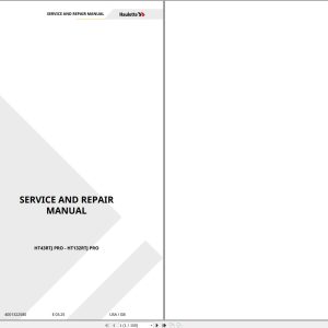 Haulotte Telescopic Booms HT43 RTJ PRO HT132 RTJ PRO Service Repair Manual 4001322580 03.2025 EN (1)