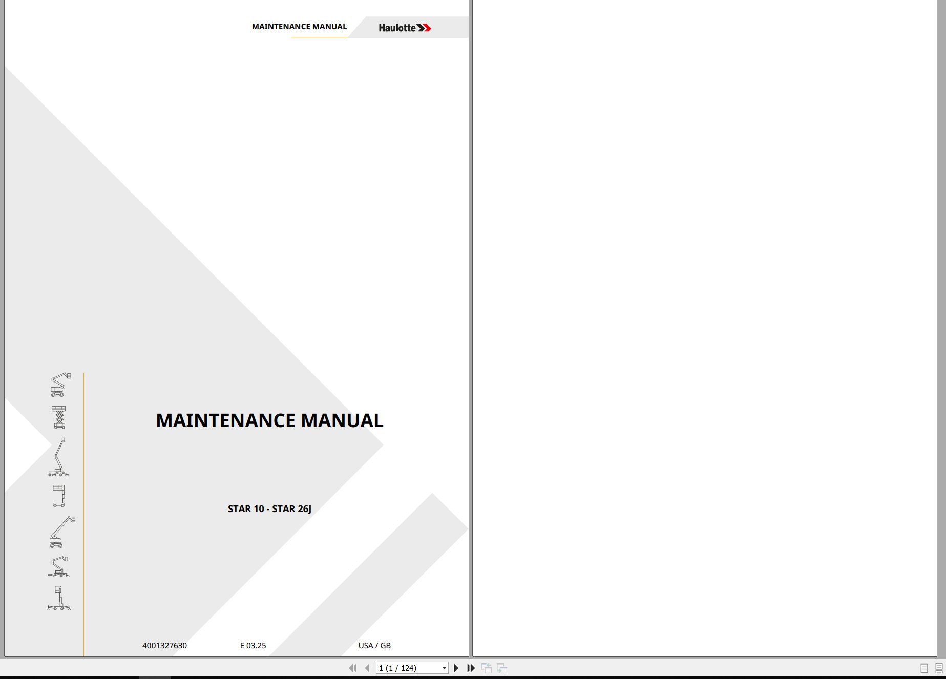 Haulotte Vertical Mast STAR 10 STAR 26J Maintenance Manual 4001327630 04.2025 EN (1)