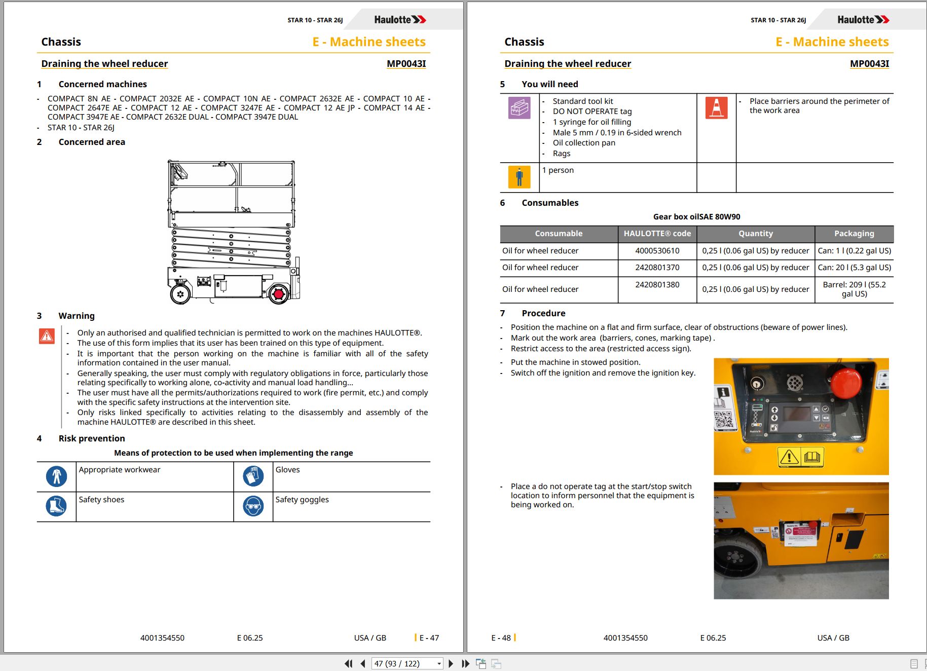 Haulotte Vertical Mast STAR 10 STAR 26J Maintenance Manual 4001354550 06.2025 EN (2)