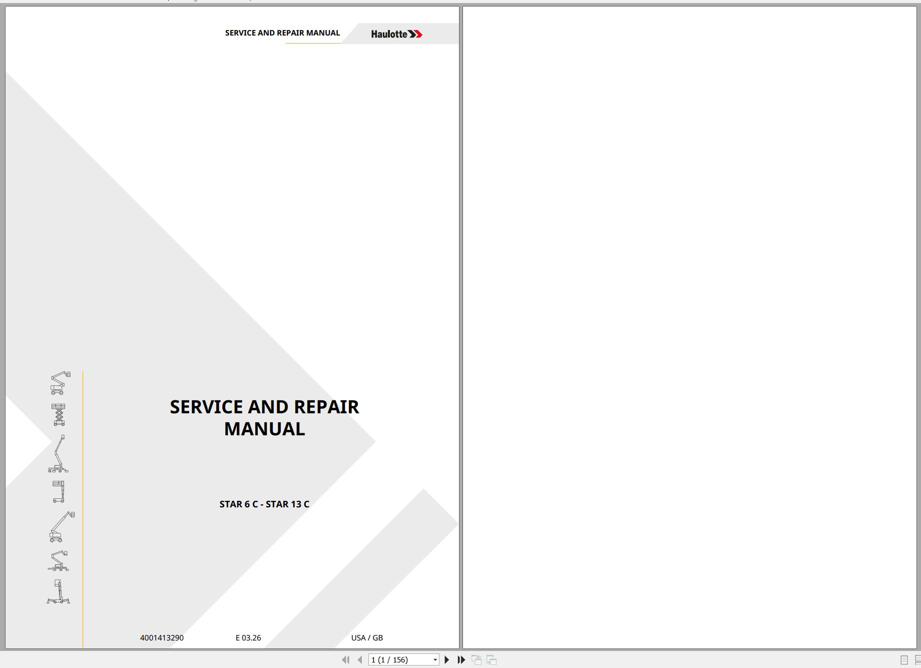 Haulotte Vertical Mast STAR 6 C STAR 13 C Service Repair Manual 4001413290 03.2026 EN (1)