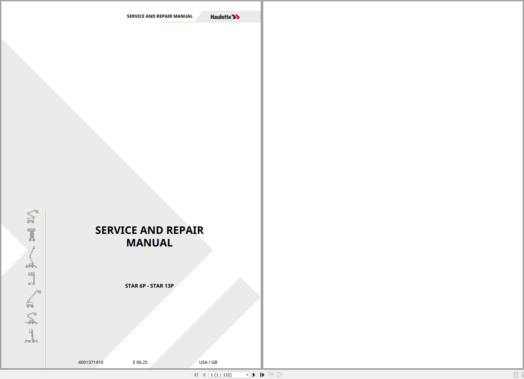 Haulotte Vertical Mast STAR 6P STAR 13P Service Repair Manual 4001371410 06.2025 EN (1)