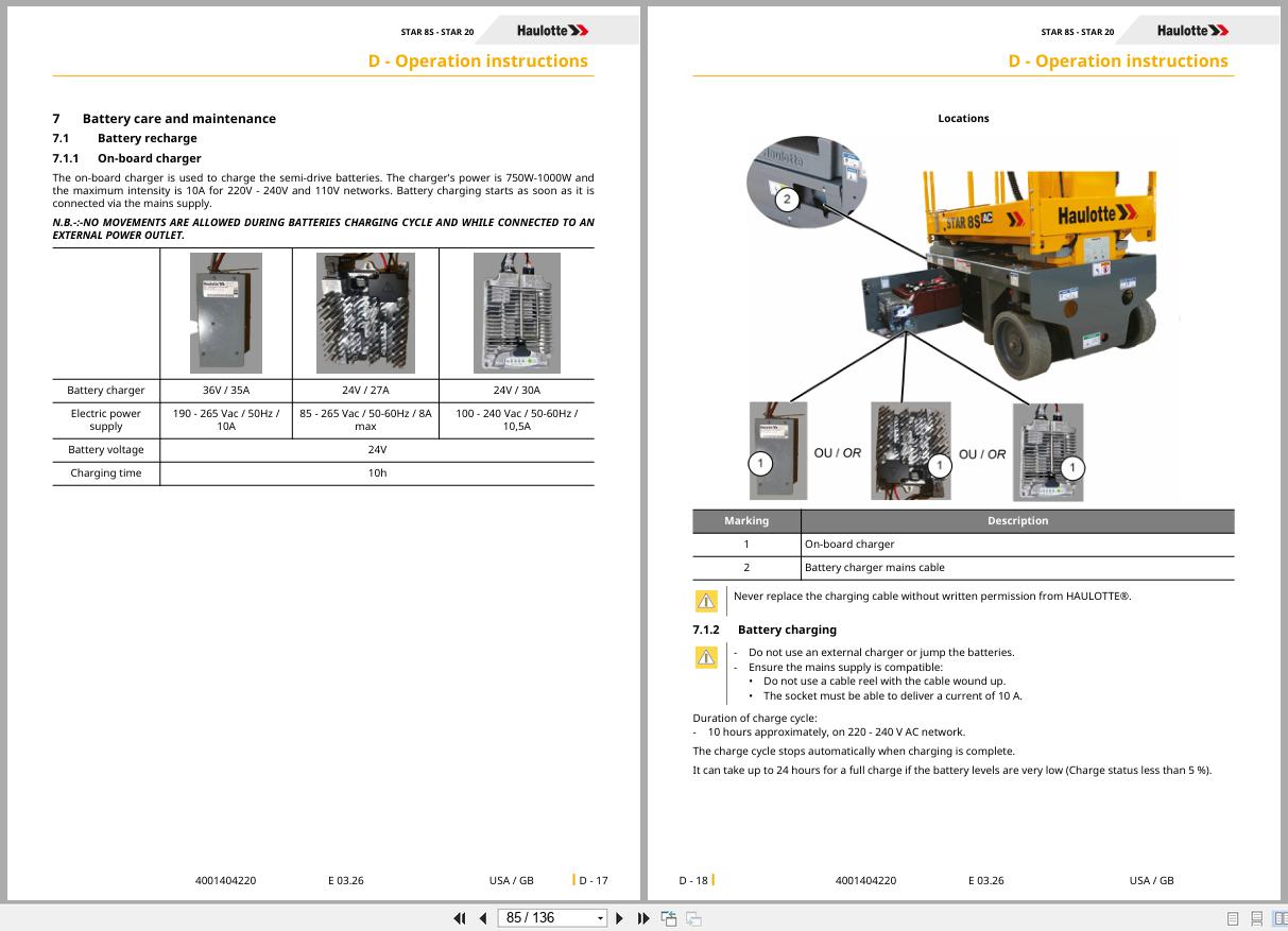 Haulotte Vertical Mast STAR 8S STAR 20 Operators Manual 4001404220 03.2026 EN (2)