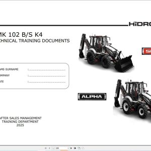 Hidromek Backhoe Loader HMK102B HMK 102S K4 Training Manual 2025 (1)