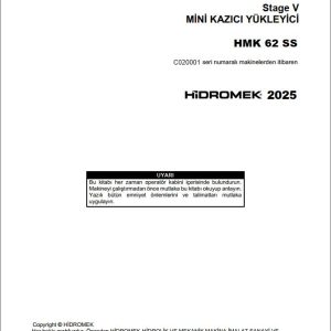 Hidromek Backhoe Loader HMK62SS Stage5 Operation Manual M119702400 2025 TR (1)