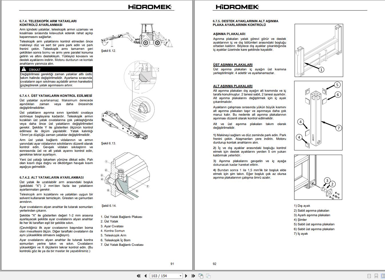 Hidromek Backhoe Loader HMK62SS Stage5 Operation Manual M119702400 2025 TR (2)