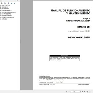 Hidromek Backhoe Loader HMK62SS Stage5 Operation Manual M119702402 2025 ES (1)