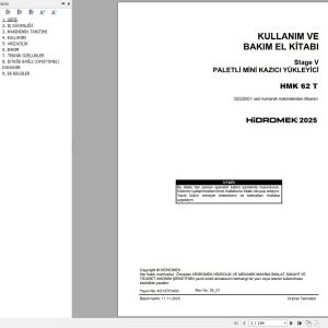 Hidromek Backhoe Loader HMK62T Stage5 Operation Manual M219703400 2025 TR (1)