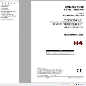 Hidromek Excavator HMK140LC 5 to HMK520LC LR 5 Operation Manual H347325408 2026 IT (1)