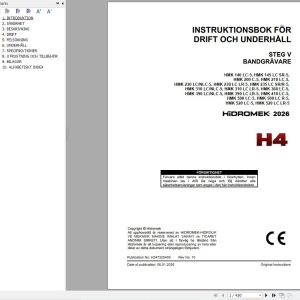 Hidromek Excavator HMK140LC 5 to HMK520LC LR 5 Operation Manual H347325409 2026 SV (1)