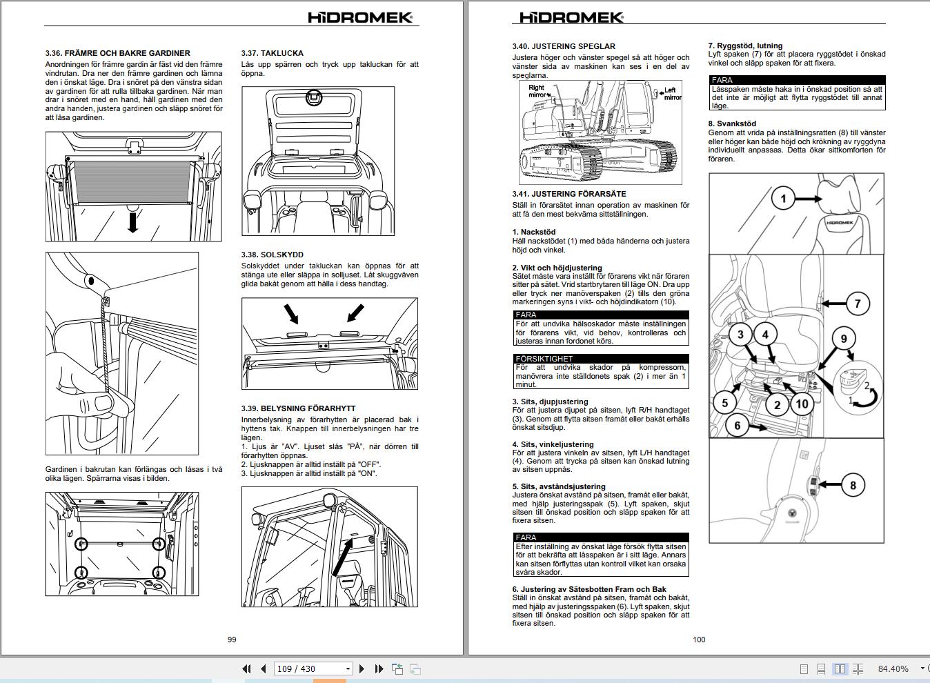 Hidromek Excavator HMK140LC 5 to HMK520LC LR 5 Operation Manual H347325409 2026 SV (2)
