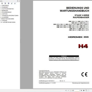 Hidromek Excavator HMK140LC 5 to HMK520LC LR 5 Operation Manual H347325412 2026 DE (1)