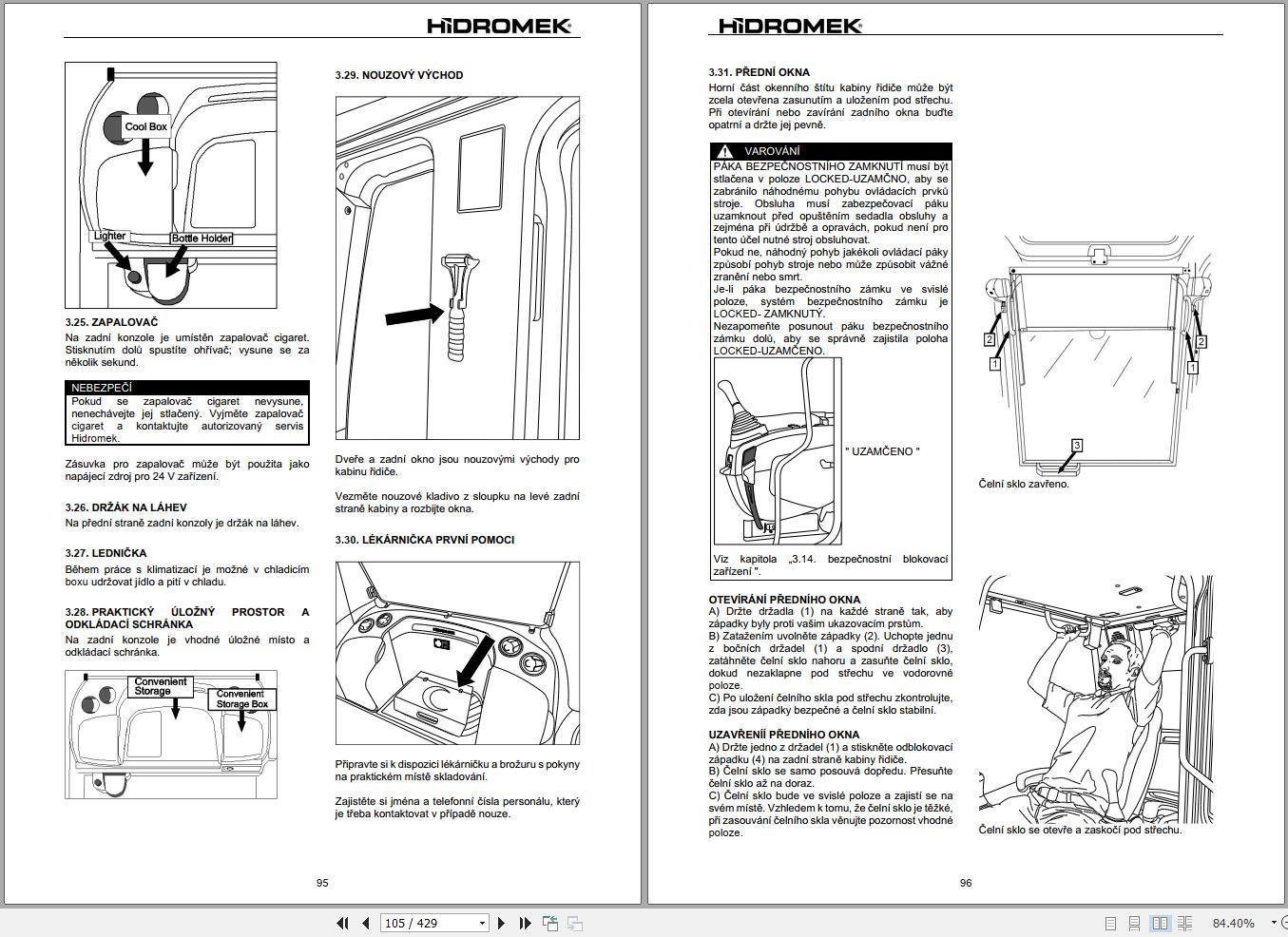 Hidromek Excavator HMK140LC 5 to HMK520LC LR 5 Operation Manual H347325415 2026 CS (2)