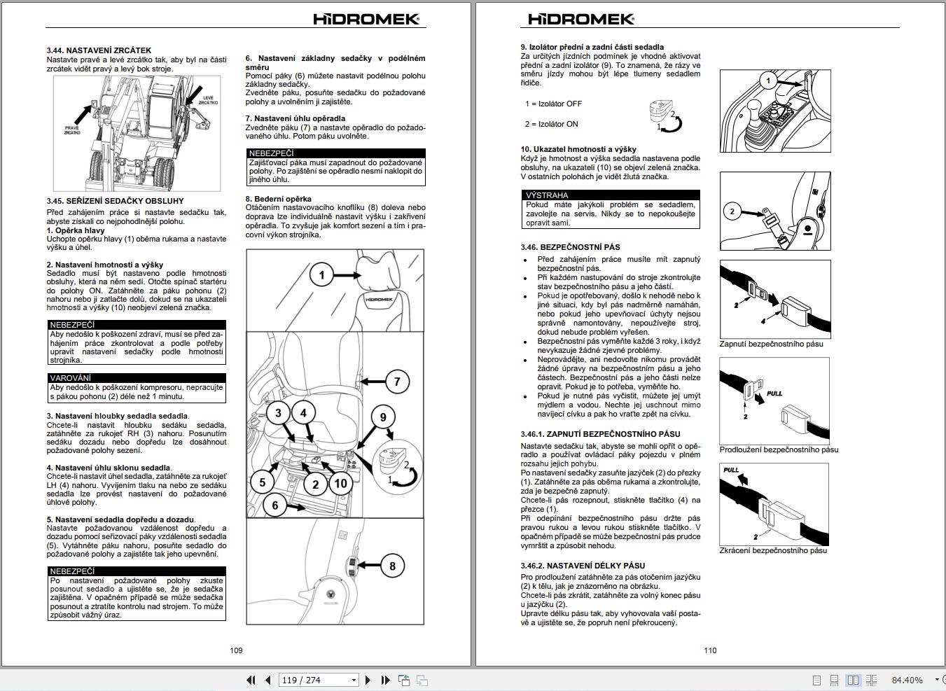 Hidromek Excavator HMK150WR 5 H4 Operation Manual H237355415 2025 CS (2)