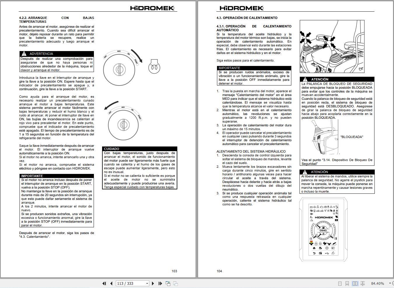 Hidromek Excavator HMK200C 3A to HMK410LC 3A Operation Manual H34732C402 2025 ES (2)