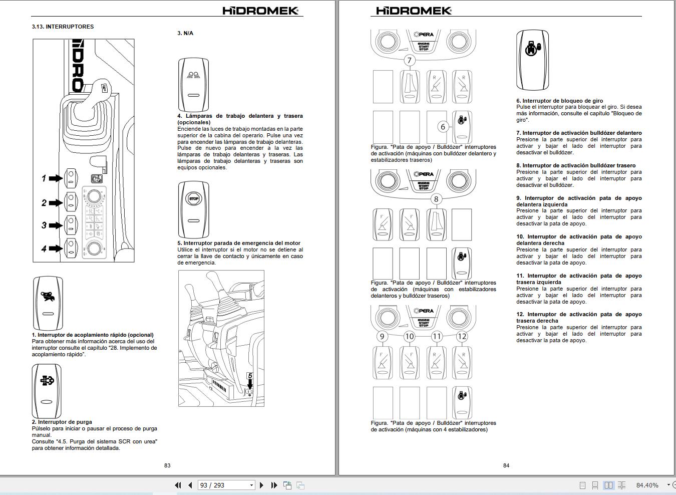 Hidromek Excavator HMK210W 5 HMK220W 5 Operation Manual H237325402 2026 ES (2)