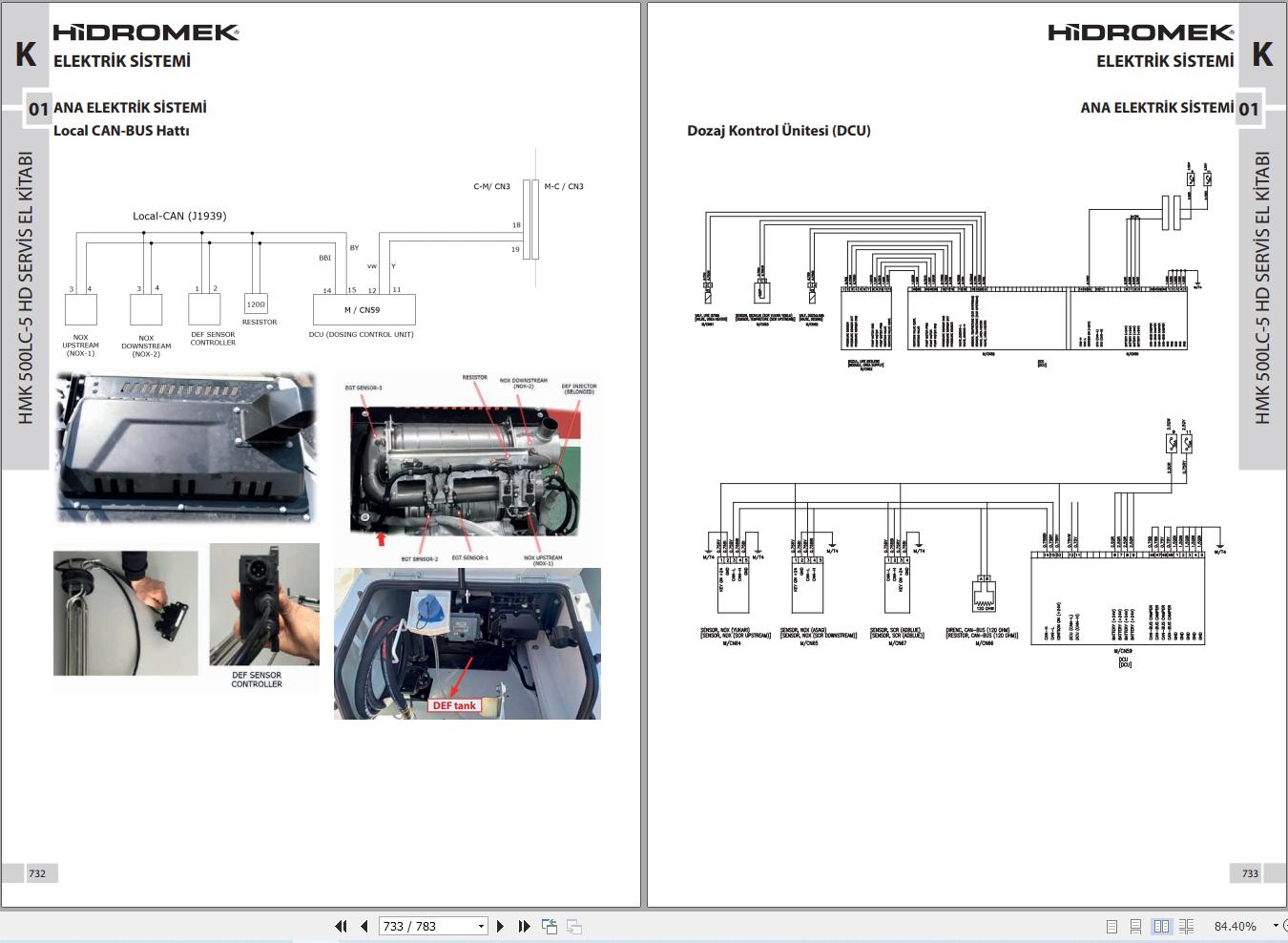 Hidromek Excavator HMK500LC 5 HD Stage5 Workshop Manual H387325500 TR (3)
