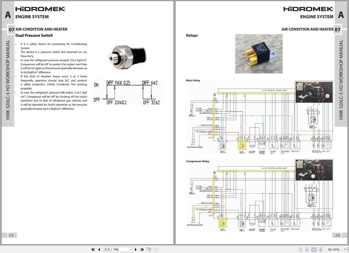 Hidromek Excavator HMK520LC 5 HD Stage5 Workshop Manual H397325501 (2)