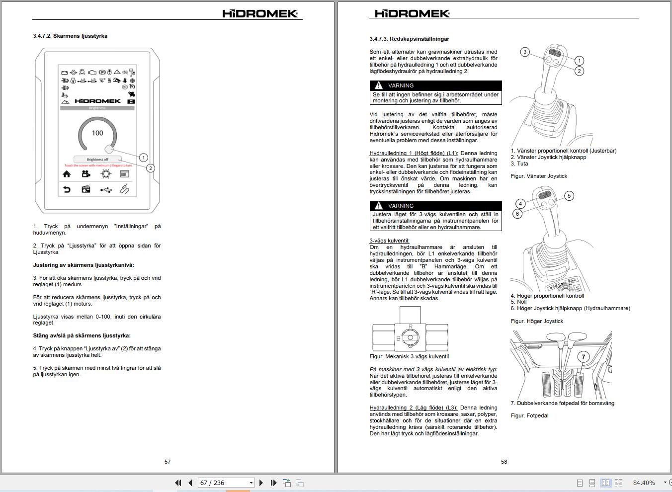 Hidromek Excavator HMK85SR 5 Operation Manual H177345409 2026 SV (2)