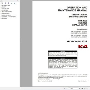 Hidromek HMK102B HMK102S SUPRA & ALPHA K4 Operation Manual Y2501201 2025 (1)
