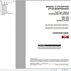 Hidromek HMK102B HMK102S SUPRA & ALPHA K4 Operation Manual Y2502202 2025 FR (1)